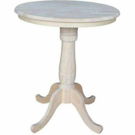 FINE-LINE 36 x 30 in. Round Top Pedestal Dining Table FI320056
